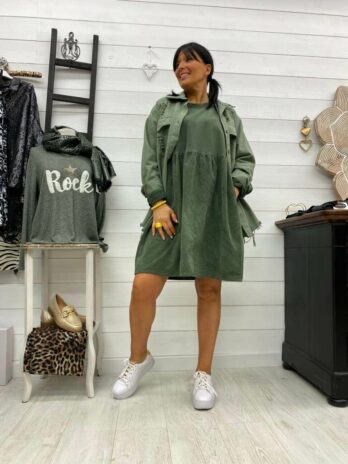 ROBE SWEAT INES KAKI