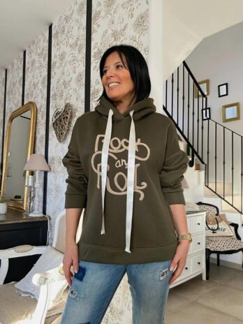 SWEAT CAPUCHE INES KAKI