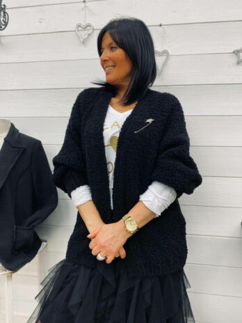 GILET BOUCLETTE LOU NOIR