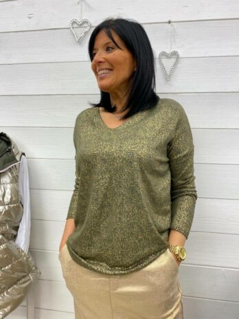 PULL LOUISE KAKI/DORÉ