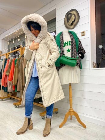 MANTEAU FOURRURE ISMA BEIGE