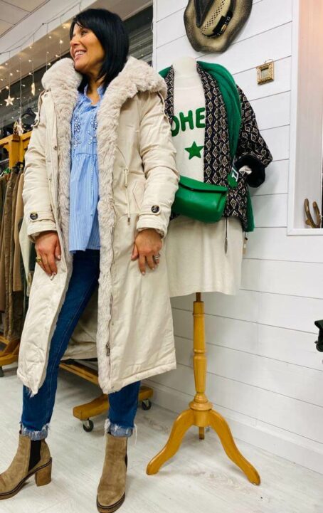MANTEAU FOURRURE ISMA BEIGE