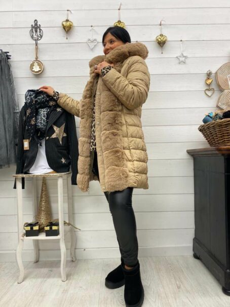 PARKA RÉVERSIBLE SOFIA CAMEL – Image 4