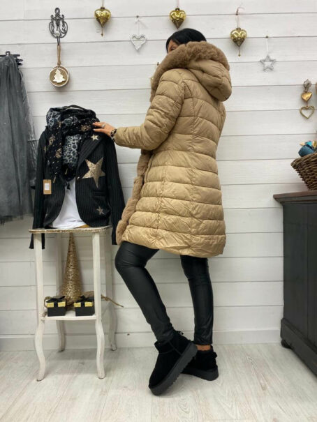 PARKA RÉVERSIBLE SOFIA CAMEL – Image 3