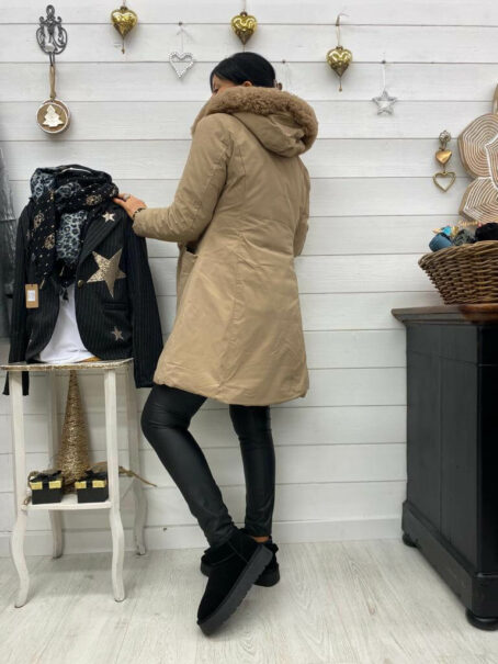 PARKA RÉVERSIBLE SOFIA CAMEL – Image 2