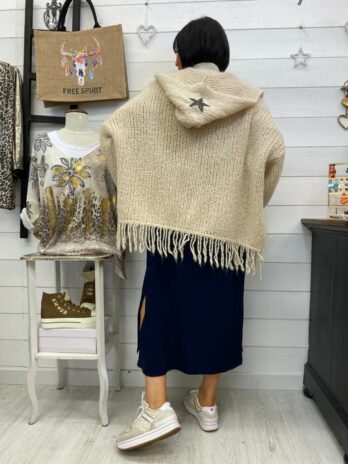 GILET CAPUCHE LINA BEIGE