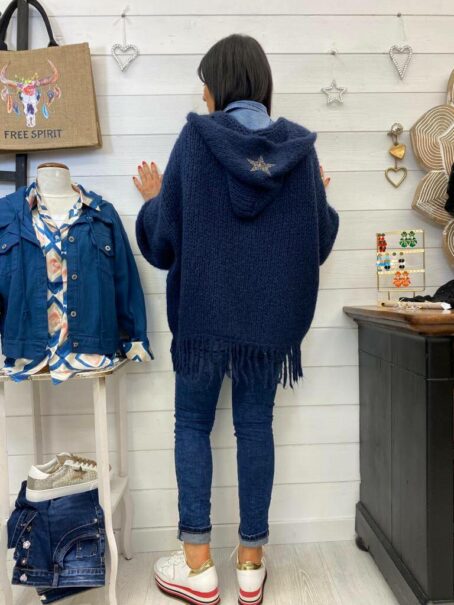GILET CAPUCHE LINA BLEU – Image 4