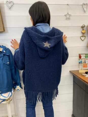 GILET CAPUCHE LINA BLEU