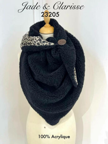 ÉCHARPE BOUCLETTES LÉO NOIRE